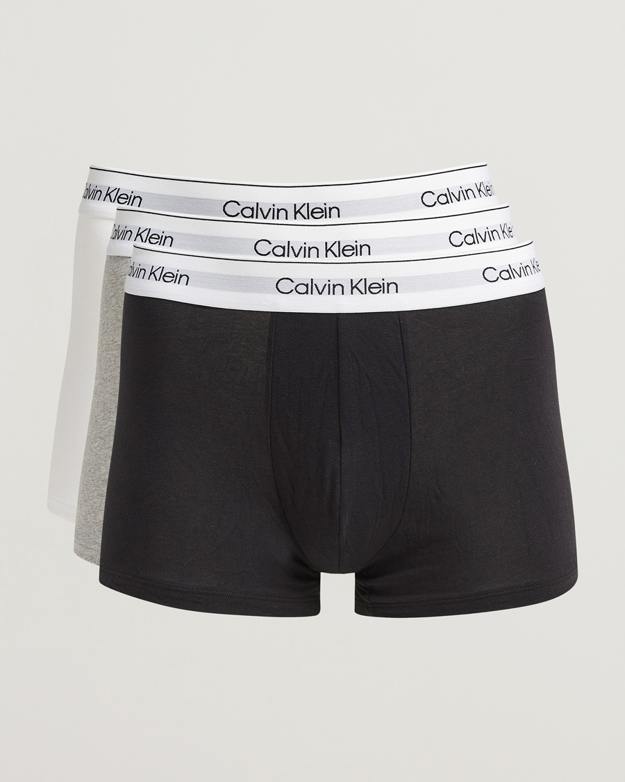 Calvin Klein 3-Pack Icon Cotton Stretch Trunk Grey/Black/White – Mehrfarbig