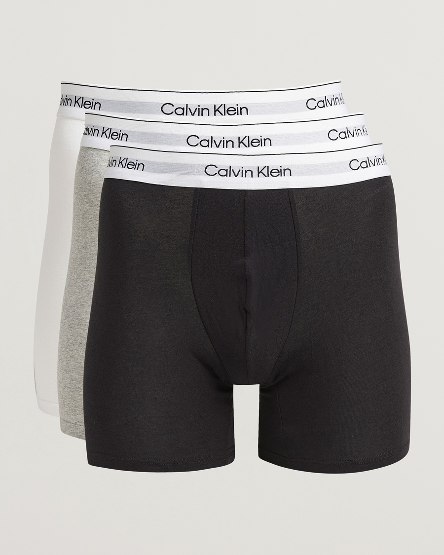 Calvin Klein 3-Pack Icon Cotton Stretch Boxer Brief Grey/Black/White – Grau