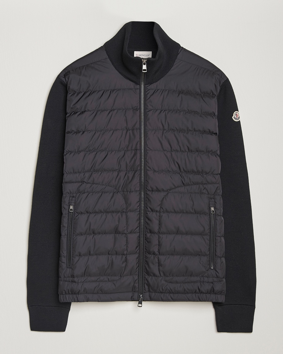 Moncler Hybrid Zip Cardigan Black – Schwarz