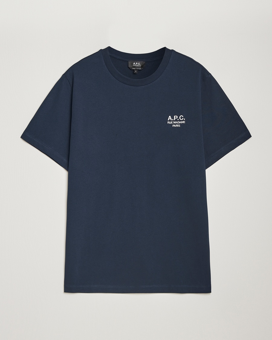 A.P.C. Rue Madame T-Shirt Dark Navy/Ecru – Blau