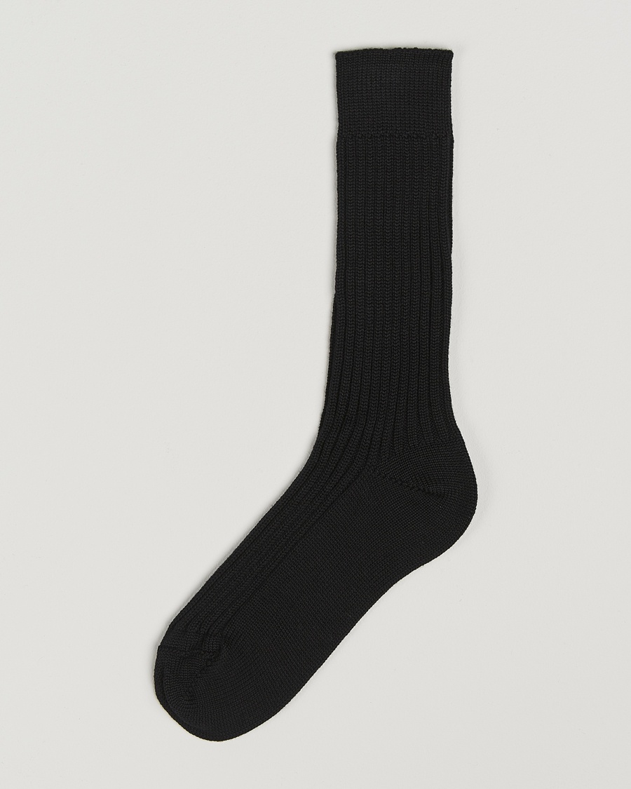 Bresciani Heavy Wool Socks Black – Schwarz