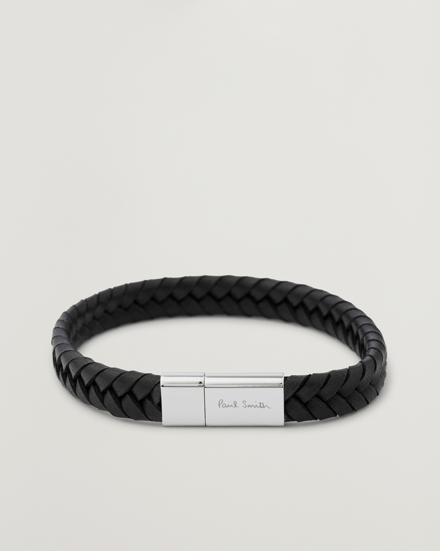 Paul Smith Two Tone Leather Bracelet Black – Schwarz