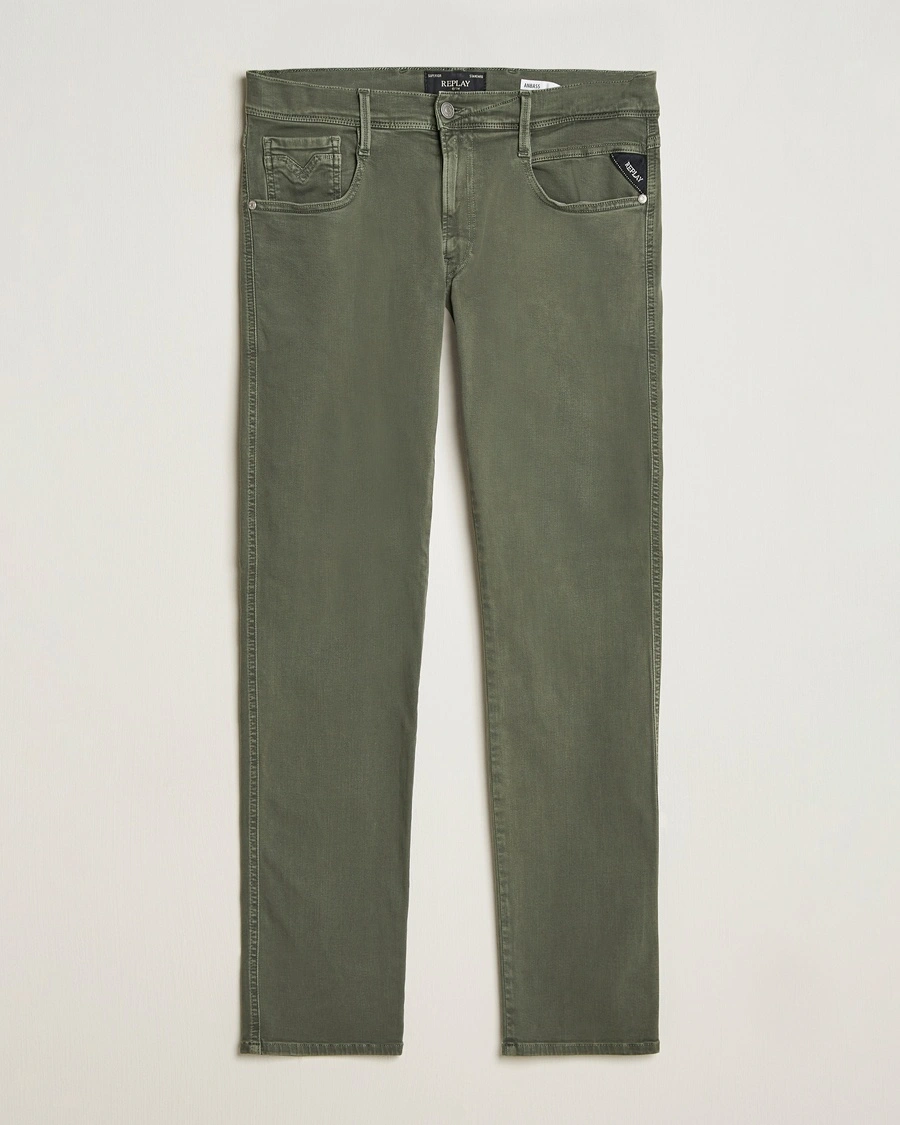 Replay Anbass Hyperflex X.Lite 5-Pocket Pants Dark Green – Grün