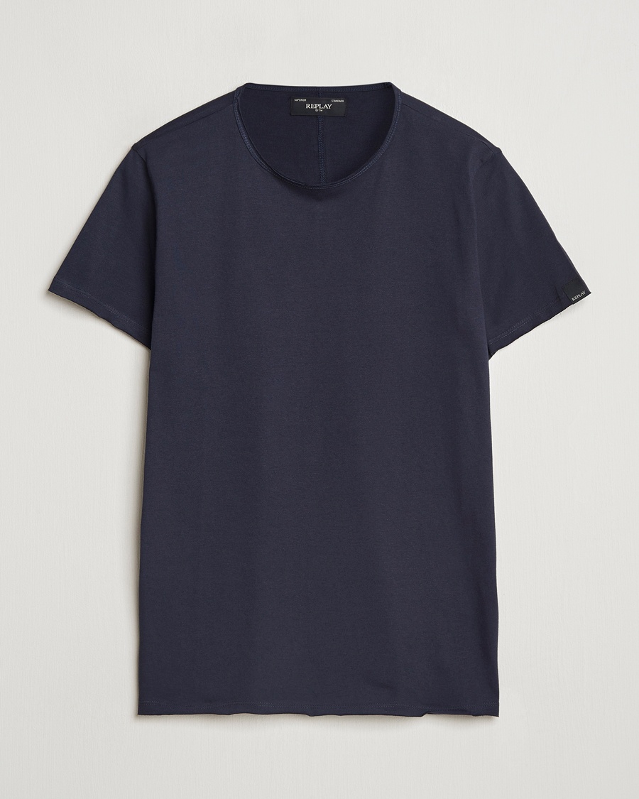 Replay Crew Neck T-Shirt Night Blue – Blau