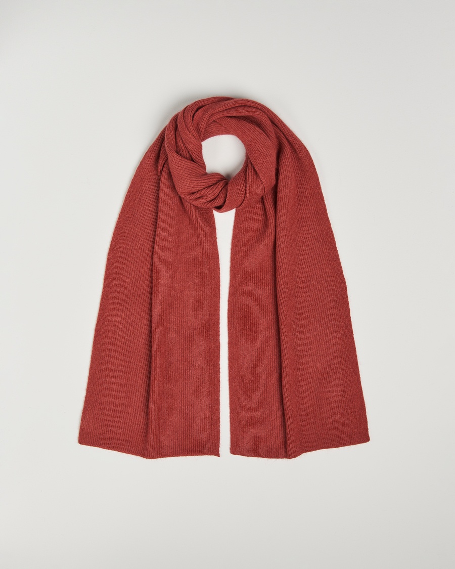 Le Bonnet Lambswool/Caregora Scarf Terra – Rot