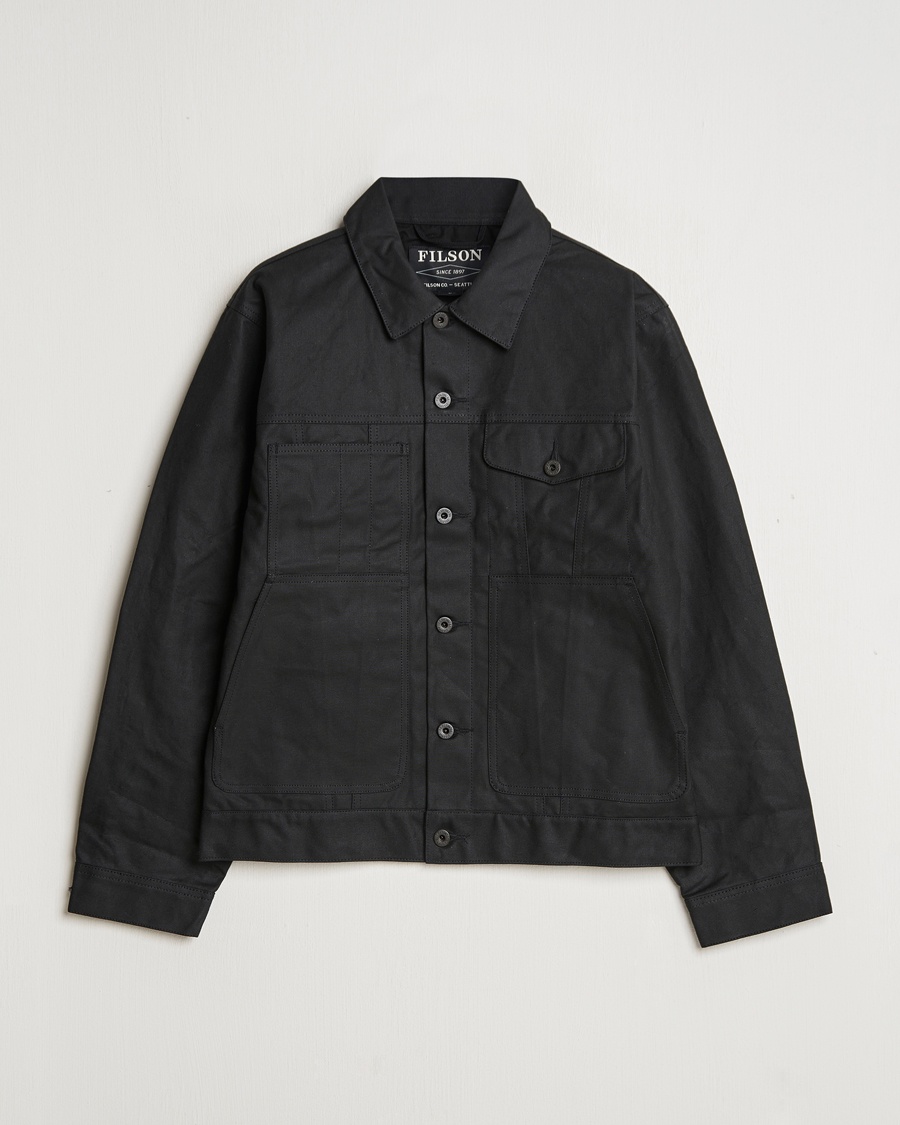 Filson Short Lined Tin Cloth Cruiser Black – Schwarz