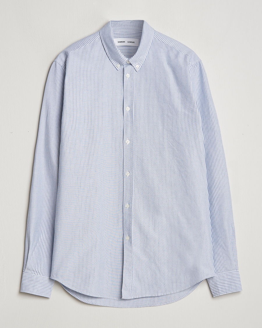 Samsøe Samsøe Saliam Oxford Shirt Oxford Narrow Stripe – Blau