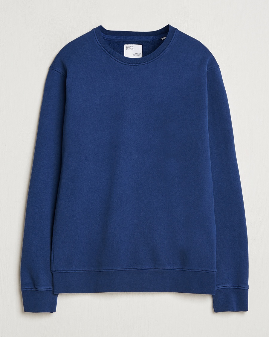 Colorful Standard Classic Organic Crew Neck Sweat Marine Blue – Blau