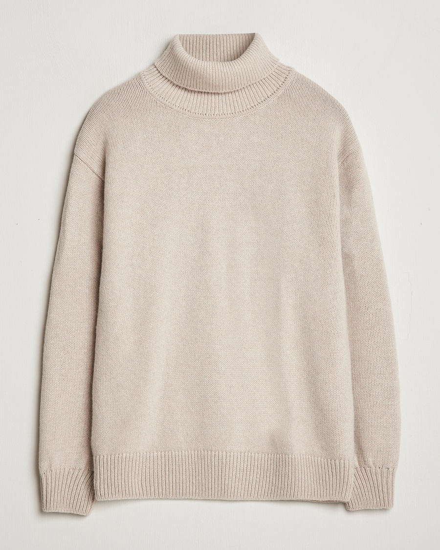 Colorful Standard Merino Wool Turtleneck Ivory White – Beige