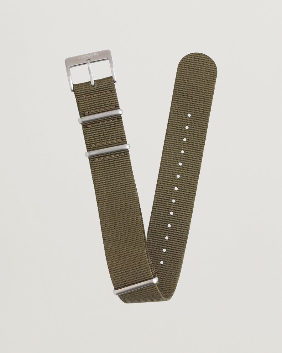 UNIMATIC Nylon Nato Steel 22mm Strap Olive – Grün