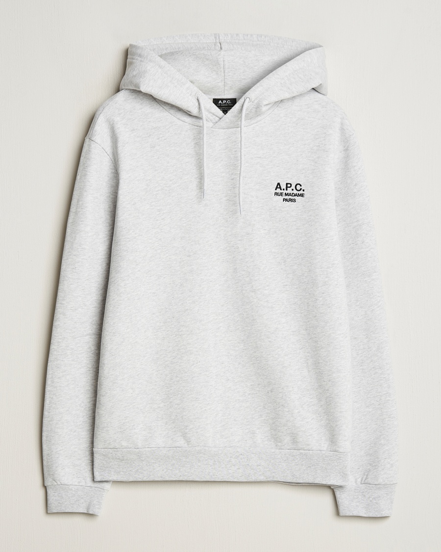 A.P.C. Rue Madame Hoodie Heather Grey/Black – Grau