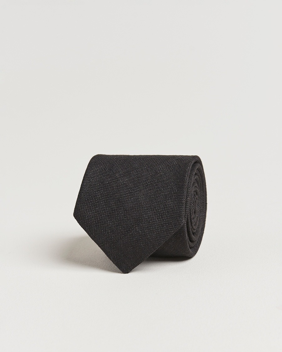 Amanda Christensen Amanda ChristensenHopsack Linen 8cm TieBlack – Schwarz