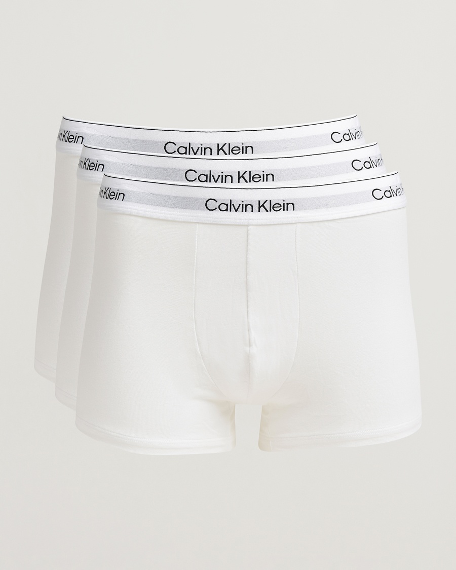 Calvin Klein 3-Pack Icon Cotton Stretch Relaxed Trunk White – Weiß