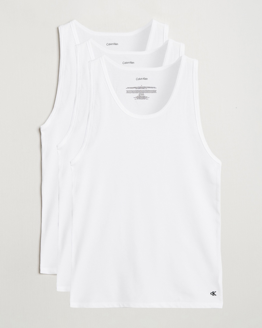Calvin Klein 3-Pack Cotton Tank Top White – Weiß