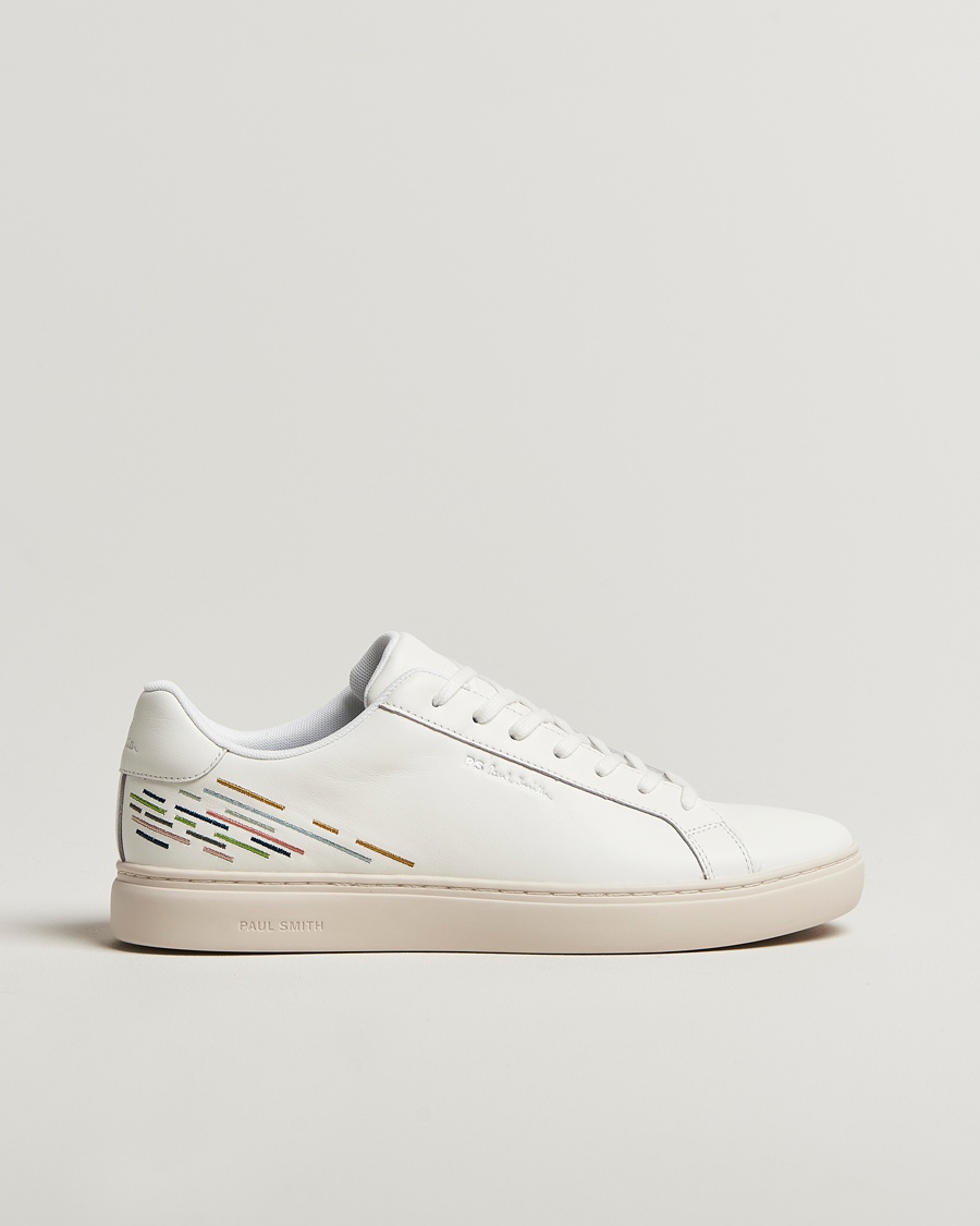 PS Paul Smith Rex Embroidered Leather Sneaker White – Weiß