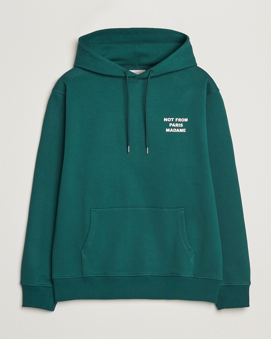 Drôle de Monsieur Slogan Hoodie Dark Green – Grün