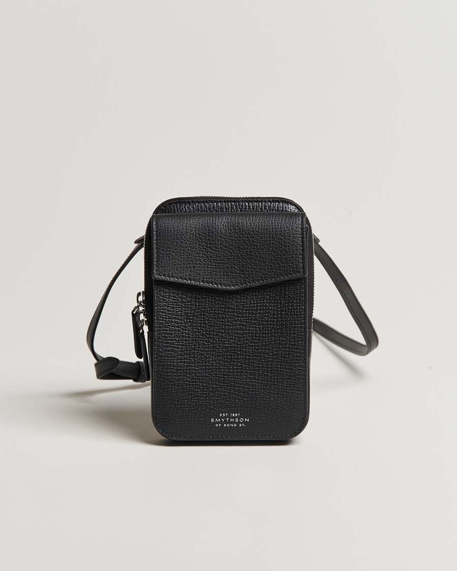 Smythson Ludlow Crossbody Pouch Black – Schwarz