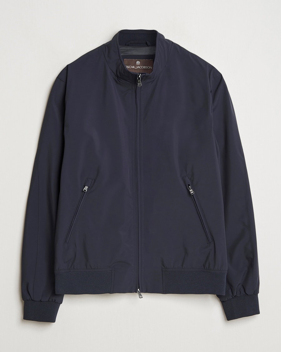 Oscar Jacobson Bomber Nylon Jacket Navy – Blau