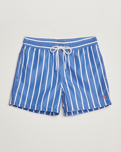 Polo Ralph Lauren Traveler Boxer Swimshorts Blue Vertical Wide Stripe – Blau