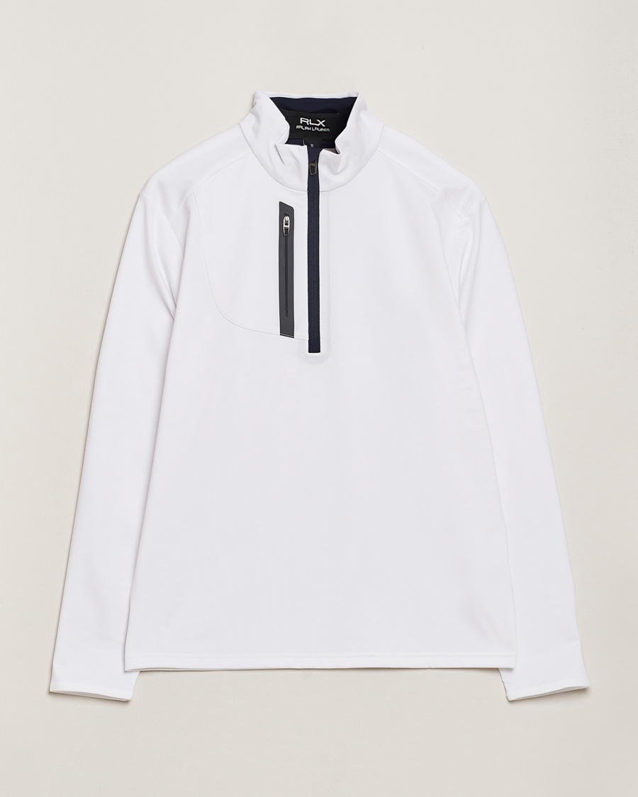 RLX Ralph Lauren Luxury Jersey Half Zip Ceramic White – Weiß