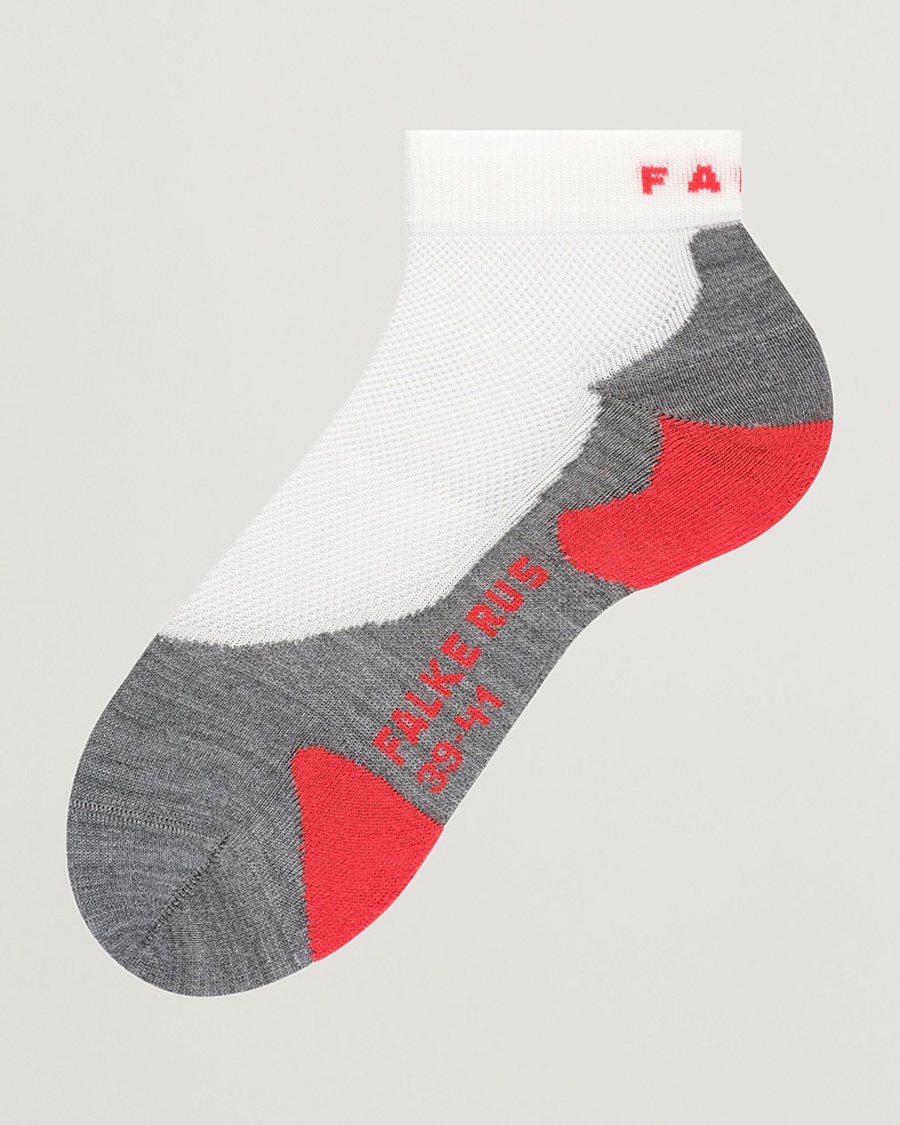 Falke Sport RU5 Race Short Socks White Mix – Grau