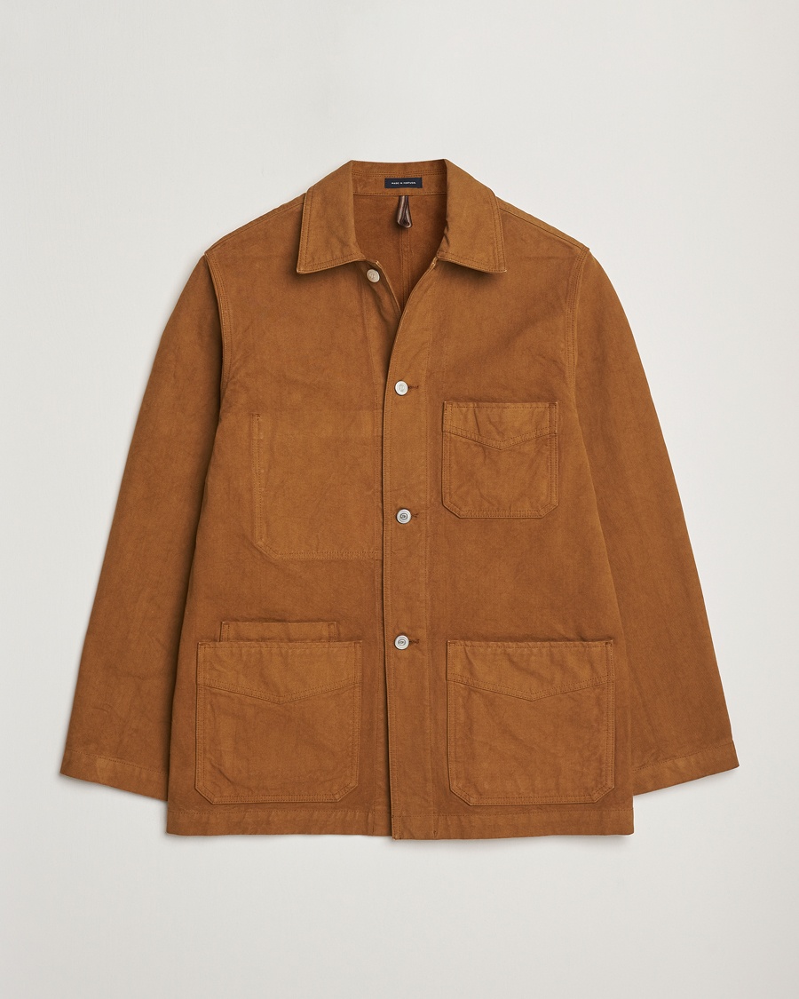 Drake's Duck Cotton Canvas Chore Jacket Tobacco – Braun