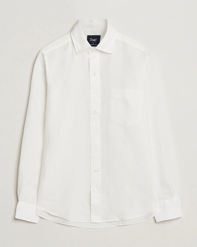 Drake's Linen Summer Shirt Ecru – Weiß
