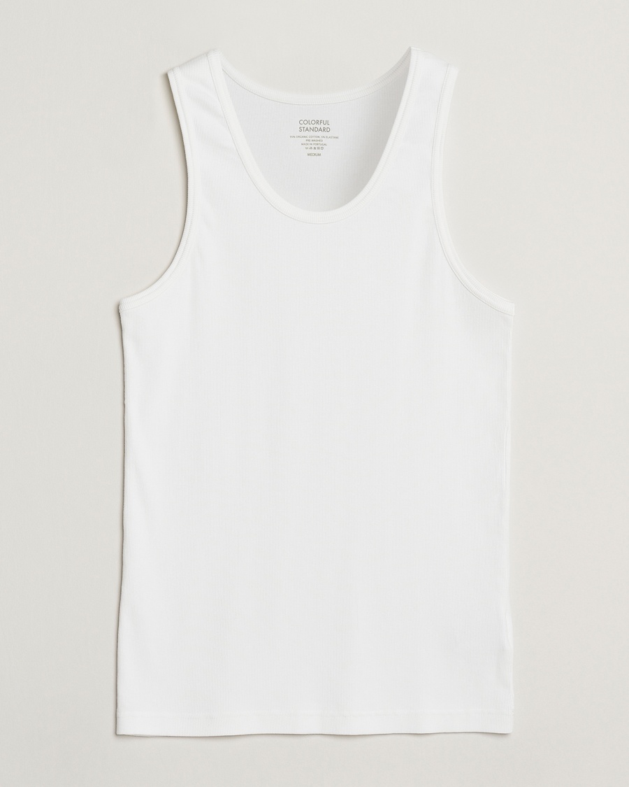 Colorful Standard Organic Rib Tank Top Optical White – Weiß