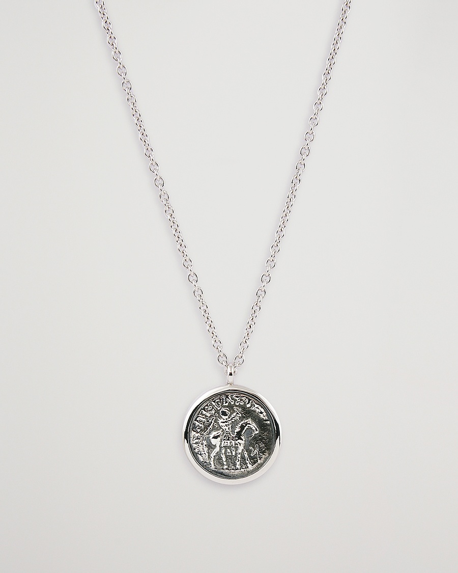 Tom Wood Coin Pendand Necklace Silver – Silber
