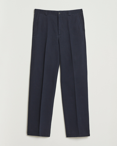 Filippa K Cotton Chino Trousers Navy – Blau