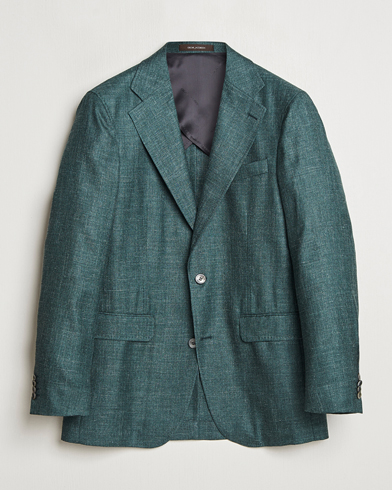 Oscar Jacobson Fellow EVO Wool/Silk/Linen Blazer Green – Grün