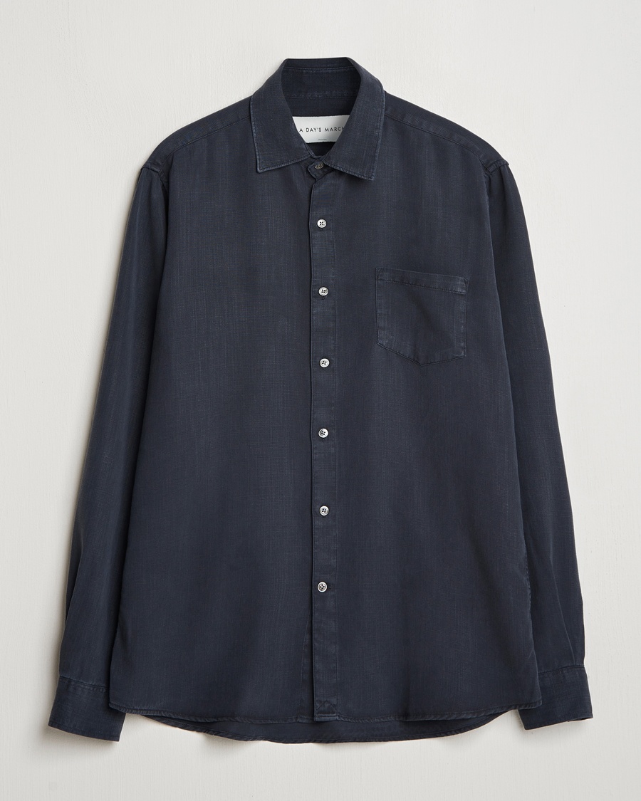 A Day's March Daintree Lyocell Shirt Navy – Blau