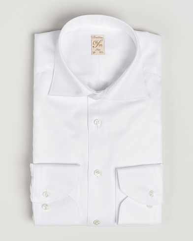 Stenströms 1899 Slim Cotton Twill Shirt White – Weiß