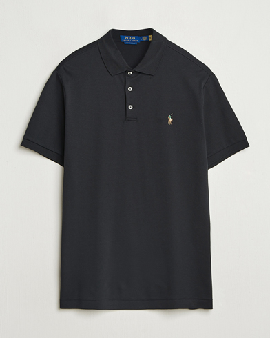 Polo Ralph Lauren Custom Slim Fit Cotton Polo Polo Black – Schwarz