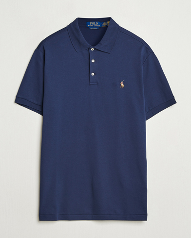Polo Ralph Lauren Custom Slim Fit Cotton Polo Refined Navy – Blau