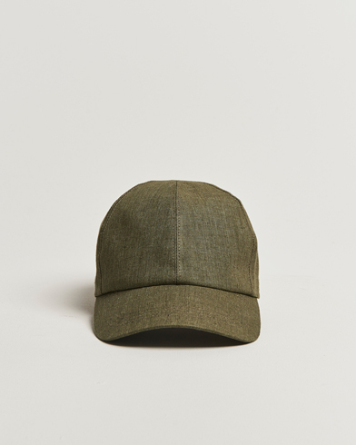 Wigéns Baseball Linen Cap Olive – Grün