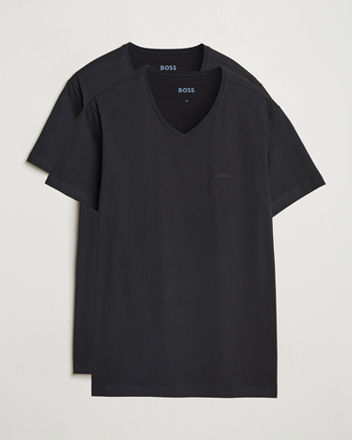 BOSS BLACK 2-Pack Relaxed Fit V-Neck T-Shirt Black – Schwarz