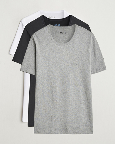 BOSS BLACK 3-Pack Crew Neck T-Shirt White/Grey/Black – Grau