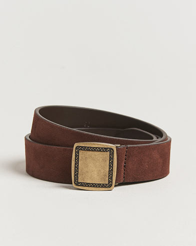 Anderson's Suede Buckle Belt 3cm Dark Brown – Braun