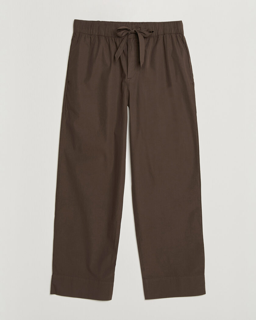 Tekla Poplin Pyjama Pants Coffee – Braun