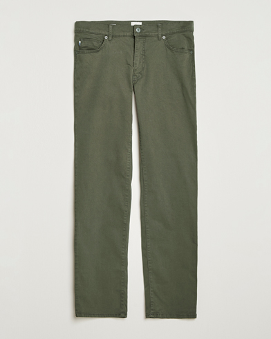 Brax Cadiz Cotton Satin 5-Pocket Pants Olive – Grün