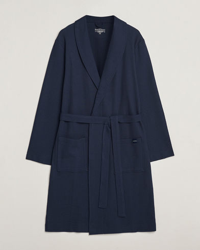 Bread & Boxers Waffle Robe Navy Blue – Blau
