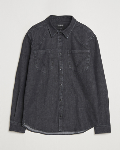 Dondup Pocket Denim Shirt Washed Black – Schwarz