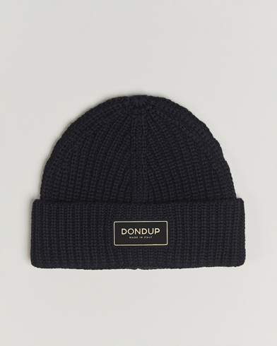 Dondup Ribbed Beanie Navy – Blau