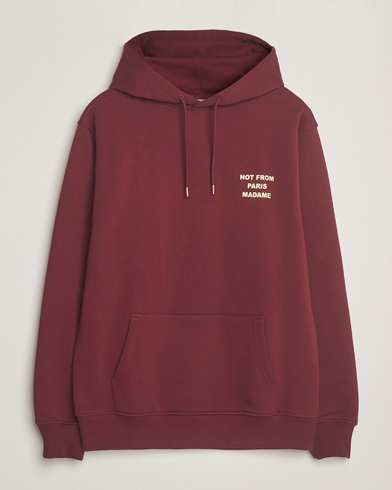 Drôle de Monsieur Slogan Hoodie Wine – Rot