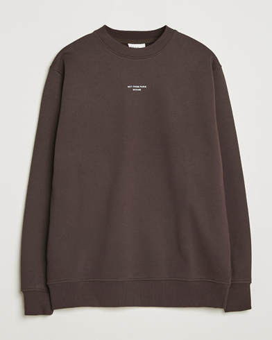 Drôle de Monsieur Classic Slogan Sweatshirt Dark Brown – Braun