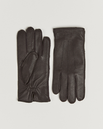 GANT Cashmere Lined Leather Glove Deep Brown – Braun