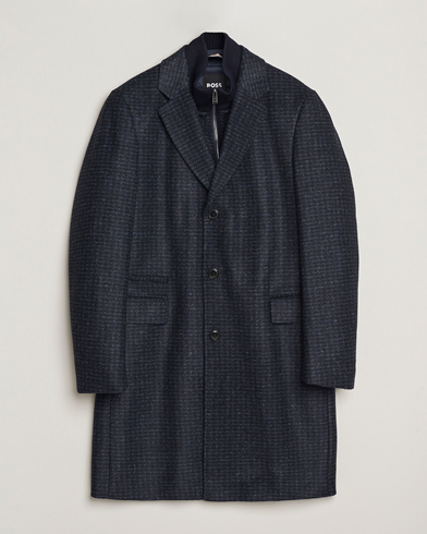 BOSS BLACK Hyde Wool Bib Coat Dark Blue – Blau