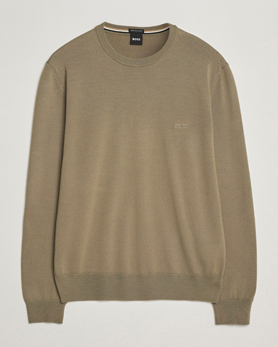 BOSS BLACK Botto Merino Knitted Pullover Open Brown – Braun