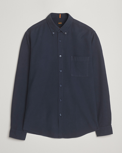 BOSS ORANGE Rickert Brushed Cotton Shirt Dark Blue – Blau